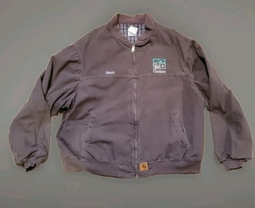 Carhartt Men's Sheet Lined Jacket 4XL USA 8-97 JS0173 Logo Name Butch Brown